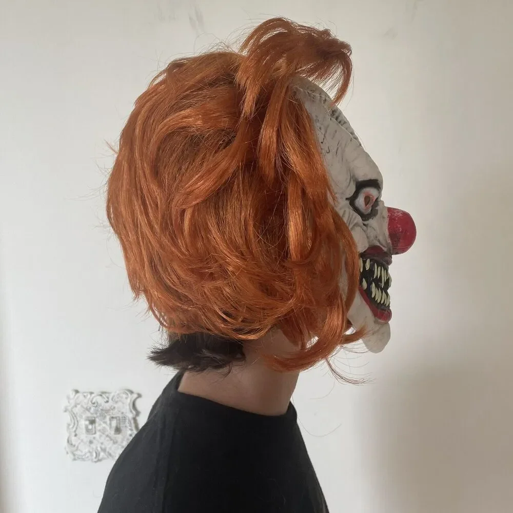 Evil Killer Twisted Clown Pennywise Mask Halloween Costume Youth - Adult S/M